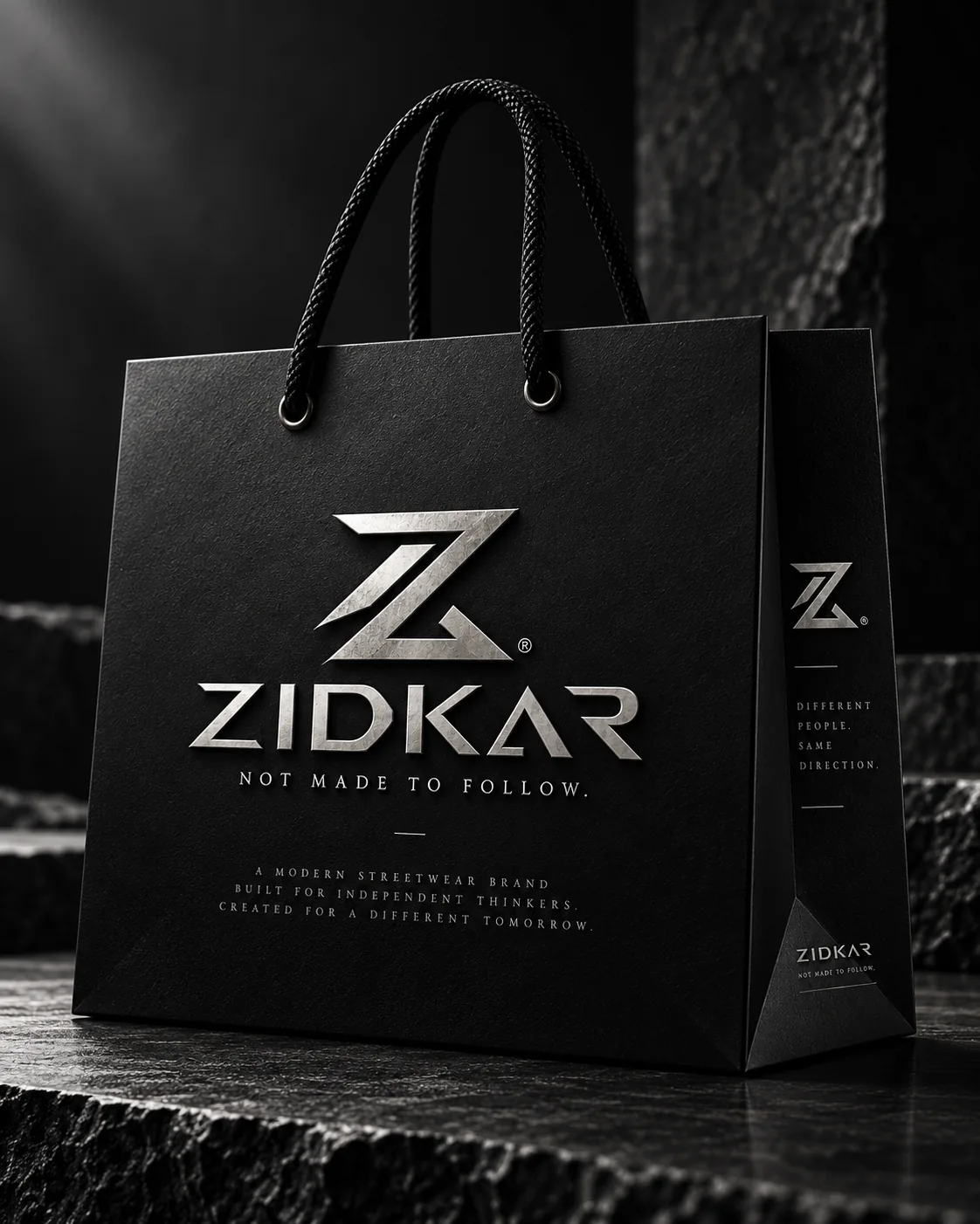 ZIDKAR black luxury carry bag concept