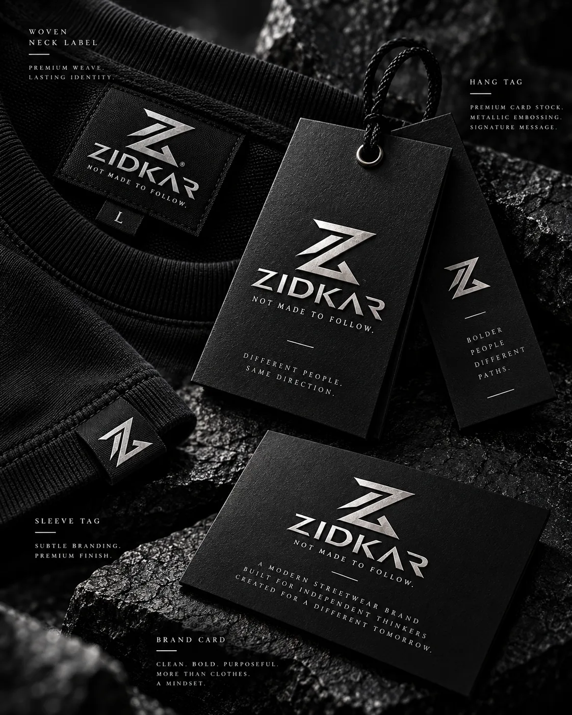Premium woven clothing labels and hangtags